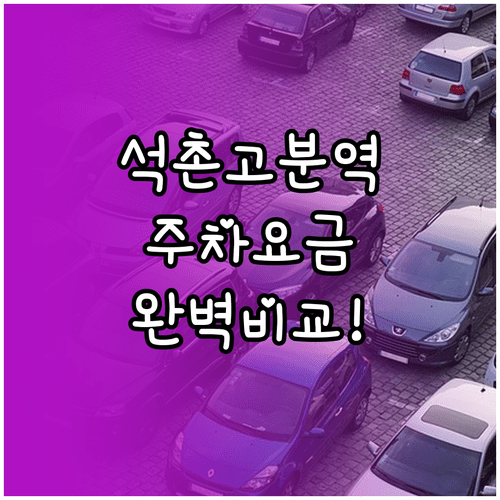 석촌고분역 인근 민영 및 공영 주차장 요금 비교