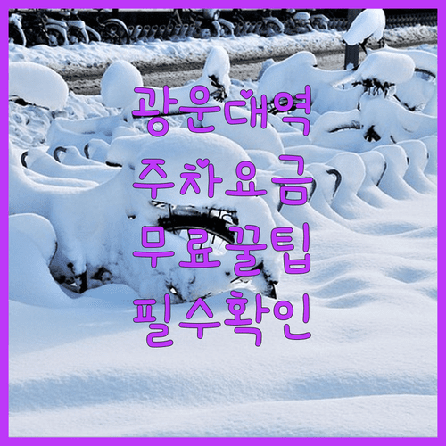 광운대역 공영주차장 이용 요금 및 무료 주차 시간