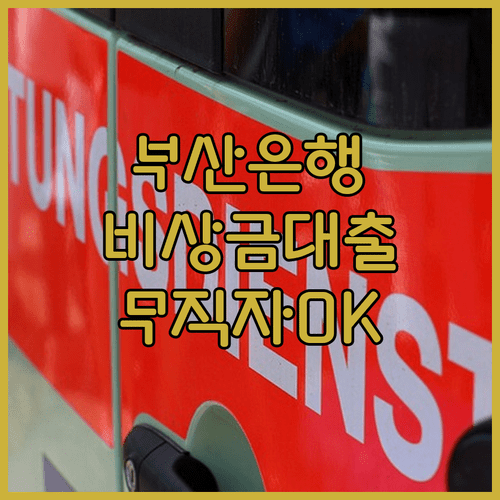 부산은행 비상금대출 마이너스통장 무직자 및 주부 신청 조건