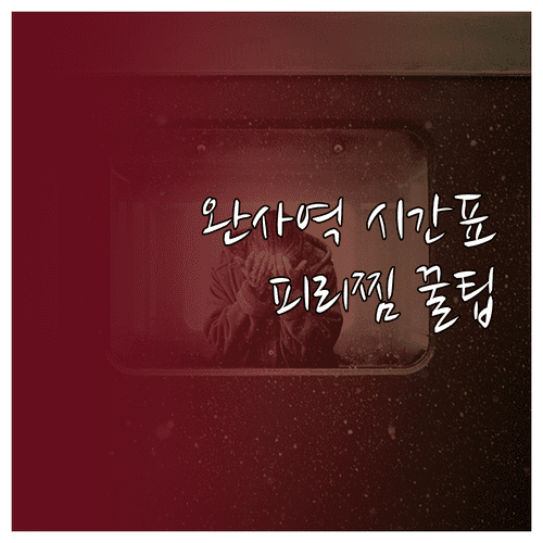 완사역 무궁화호 운행 시간표와 시장 피리찜 정보