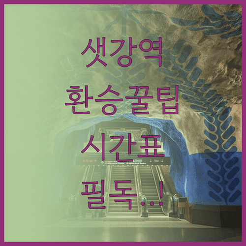 샛강역 9호선 신림선 시간표 및 환승 통로 이용 방법