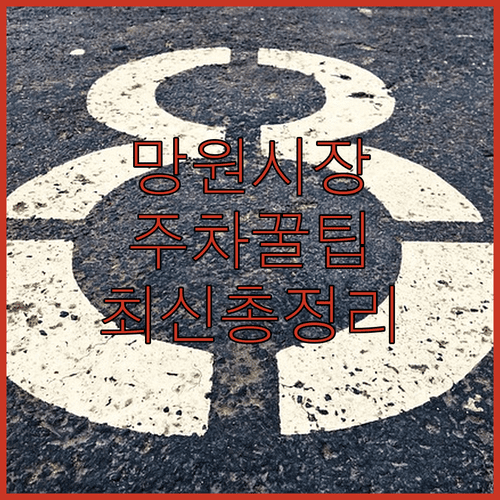 망원동 주차장 총정리 | 망원시장 공영주차장 요금 할인 혜택