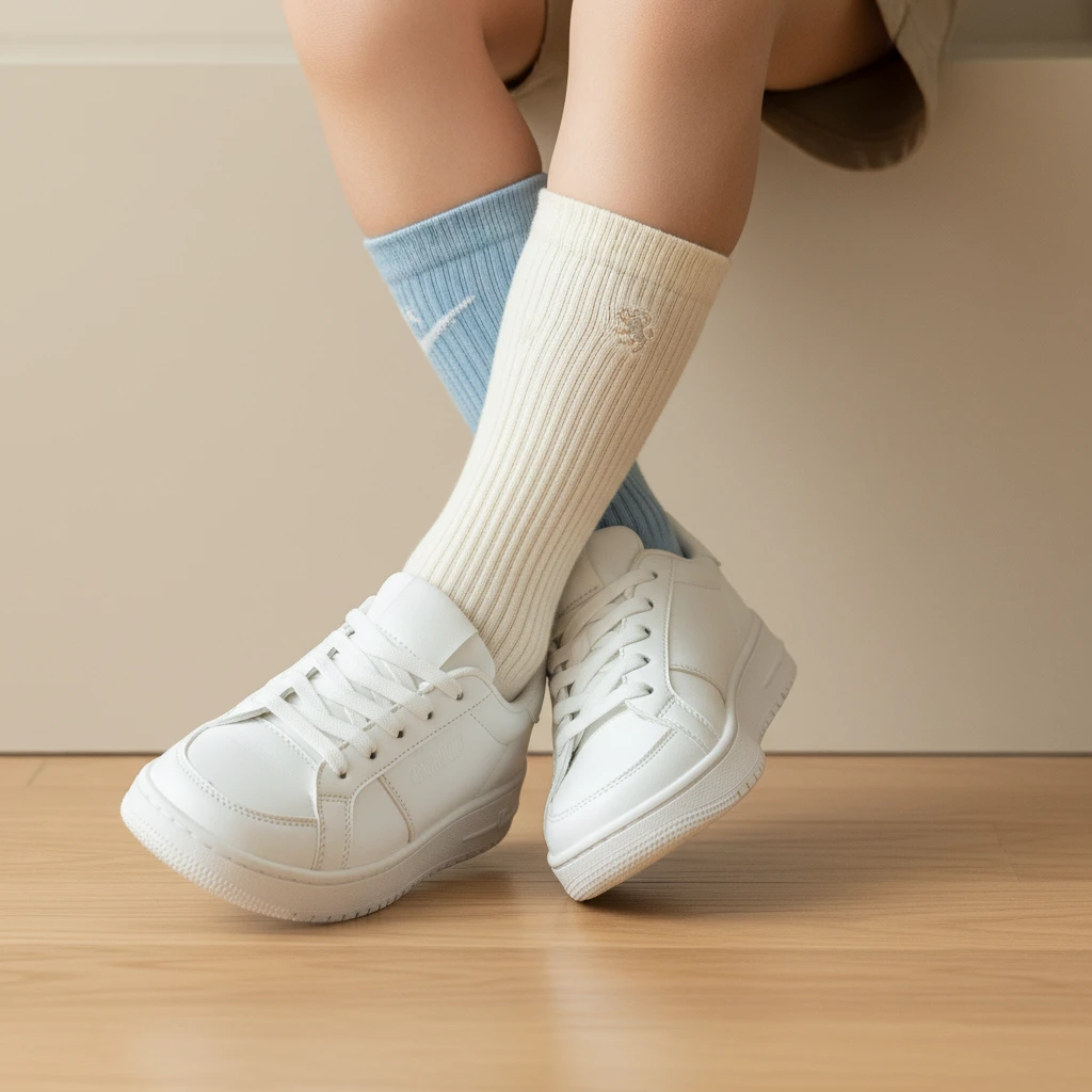초등학생 등교룩 양말 스타일