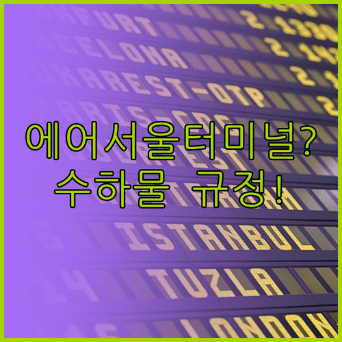 에어서울 인천공항 이용 팁, 터미널과 수하물 규정