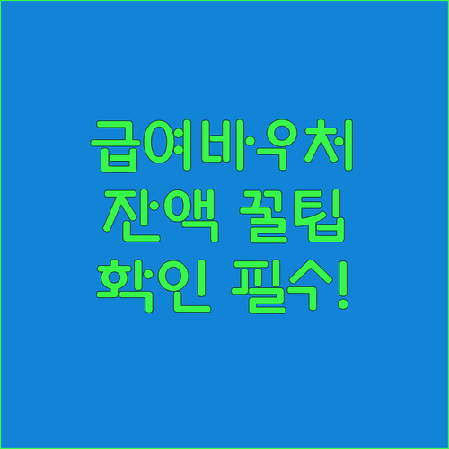 교육급여 바우처 잔액 조회, 카드사 앱과 공식 누리집으로 확인하세요