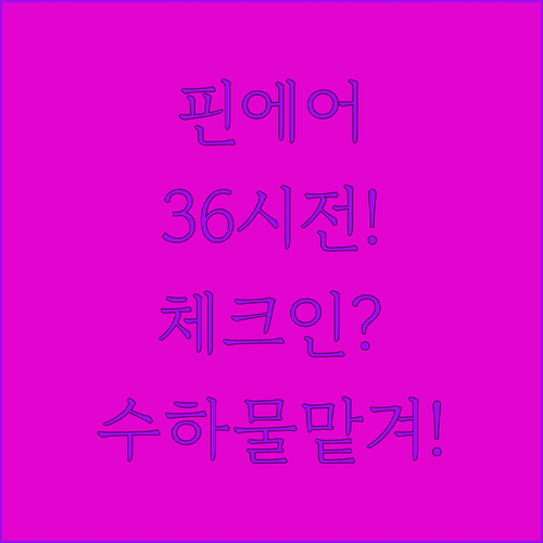 핀에어 체크인 36시간 전부터 가능 | 공항 대기 없이 수하물 맡기기
