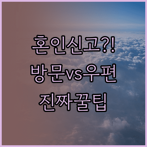 재외공관 방문 또는 우편 혼인신고 비교