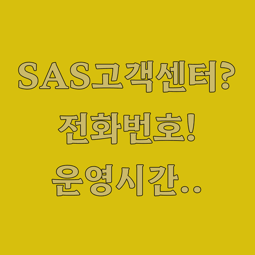 SAS 한국어 고객센터 전화번호와 운영 시간 총정리