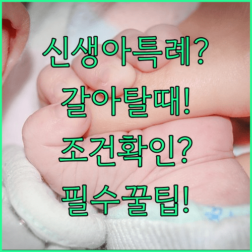 주택담보대출 신생아 특례로 갈아탈 때 확인할 조건