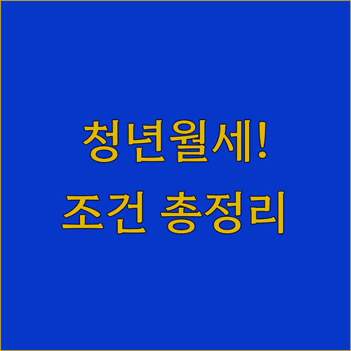 포천시 청년월세 지원 대상 연령 소득 재산 조건