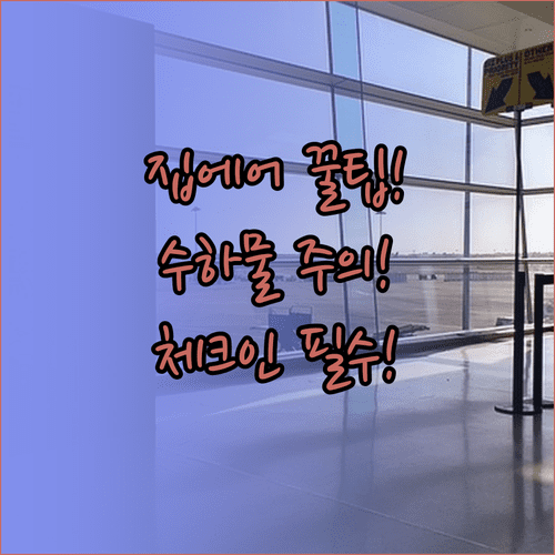 집에어 온라인 체크인, 위탁 수하물 있으면 추가 절차 필요