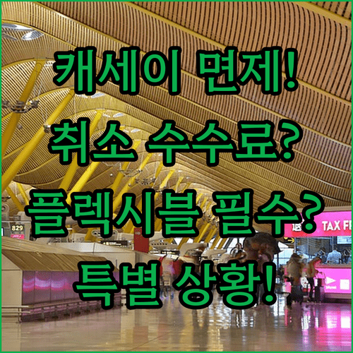 캐세이퍼시픽 항공권 취소 수수료 면제 조건 | 플렉시블 운임부터 특별 상황까지