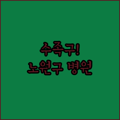 우리 아이 수족구 대처법 노원구 소아과 리스트