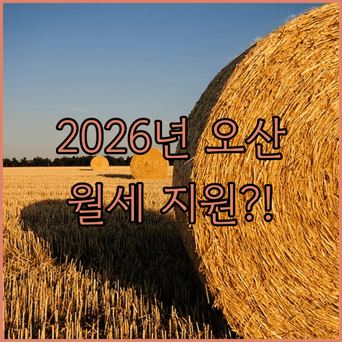 2026년 오산시 청년월세 지원 금액 및 신청 기간 안내