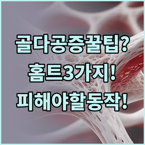 골다공증에 좋은 홈트레이닝 3가지와 피해야 할 동작