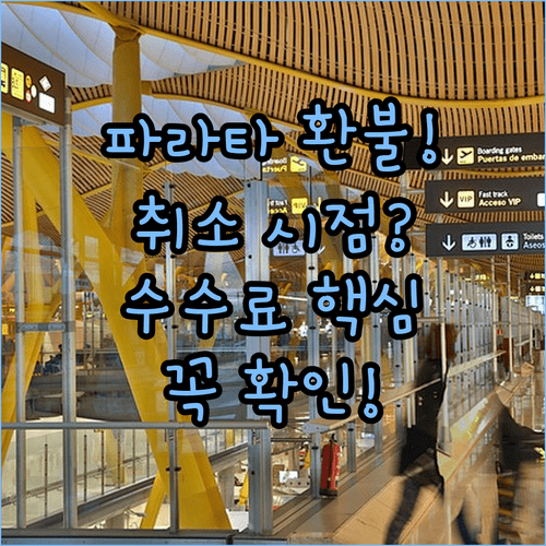 파라타항공 환불 규정 한눈에 보기 | 취소 시점별 수수료