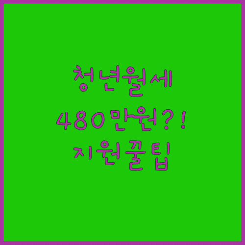 서천군 청년월세 최대 480만원 지원 내용 정리