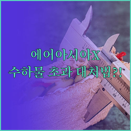 에어아시아 X 수하물 초과 시 대처 방법