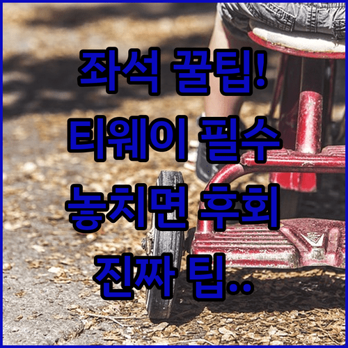 티웨이항공 좌석 변경 팁과 주의사항