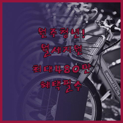 원주시 청년월세 계속사업 전환 최대 480만 원 지원