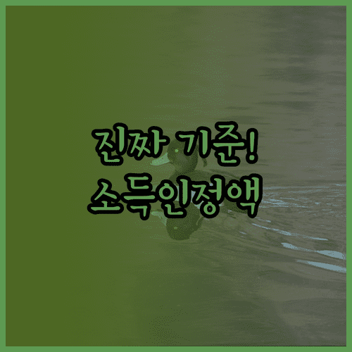 소득인정액이 기초연금 수급의 진짜 기준