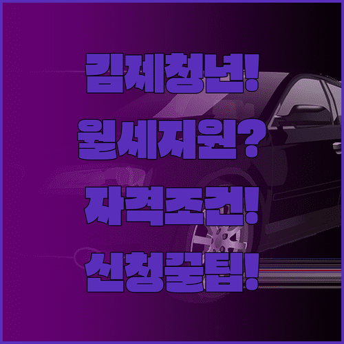 김제시 청년월세지원 자격 조건 및 온라인 신청 절차