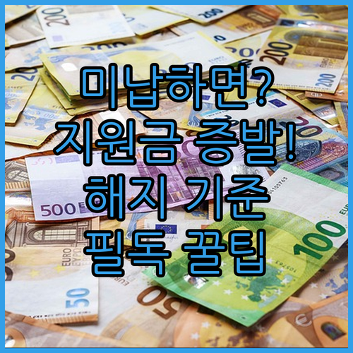 청년내일저축계좌 미납 시 지원금 적립 및 중도 해지 기준