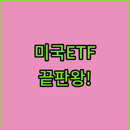 미국 지수 ETF 추천 | SPY QQQ SCHD 특징 및 사는법