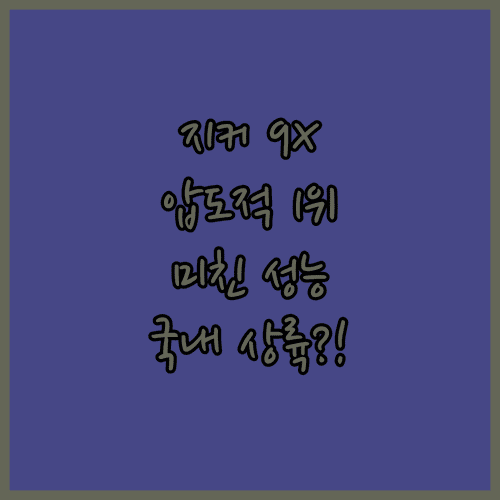 지커 9X 성능 분석 | 판매 1위 비결과 국내 도입 계획