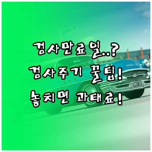 비사업용 승용차 검사 주기와 검사만료일 조회 방법