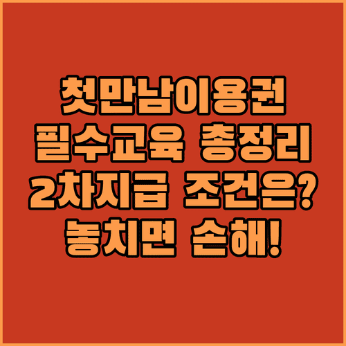첫만남이용권 필수 교육 종류와 2차 지급 조건